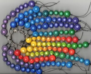polymer clay rainbow beads