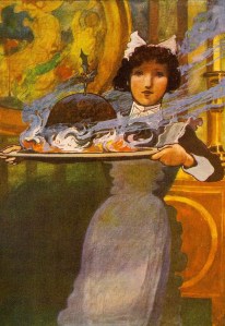 Bringin in the Plum Pudding - illus by Charles Robinson 1906