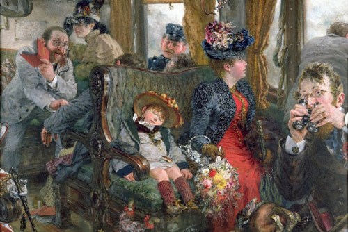 Menzel girl asleep on the train