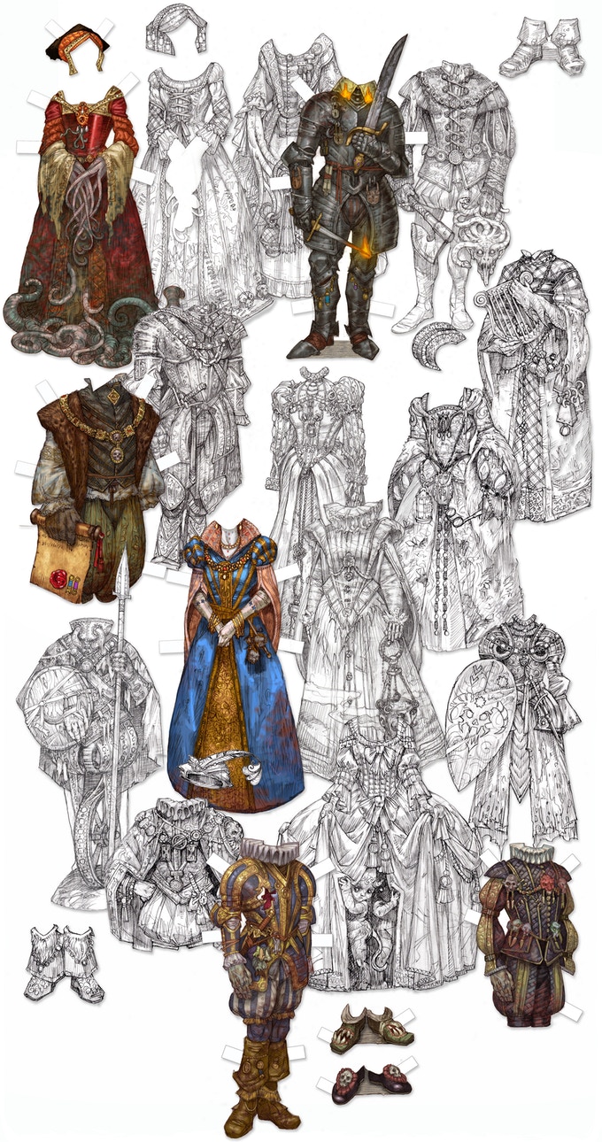 monster book of paperdolls costumes